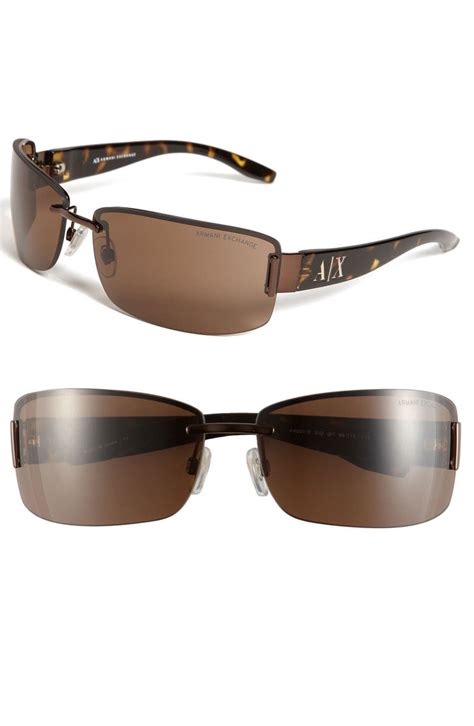 armani exchange women rimless sunglasses